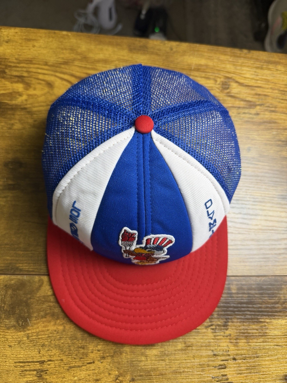 Vintage Los Angeles 1984 Olympics Hat Cap Snap Back Mens One Size Blue Red 80s