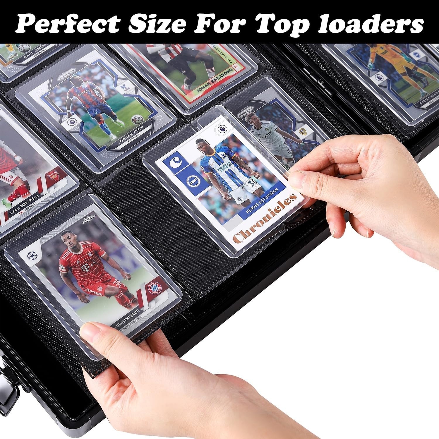 Toploader Binder for Trading Cards, Hard Cases, Holds 216 Toploaders, 9 Pocket