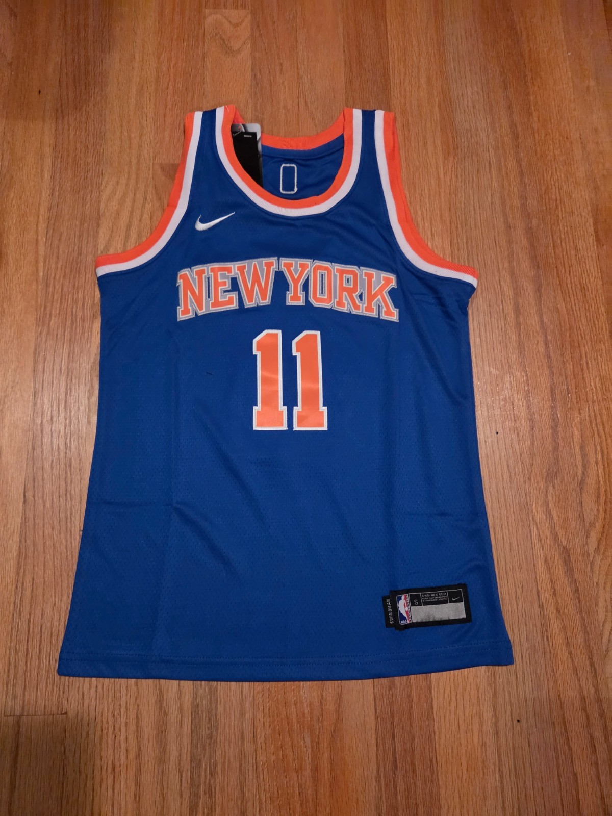 men’s size NYK #11 jalen brunson 44-54 S-2XL blue stitched NWT