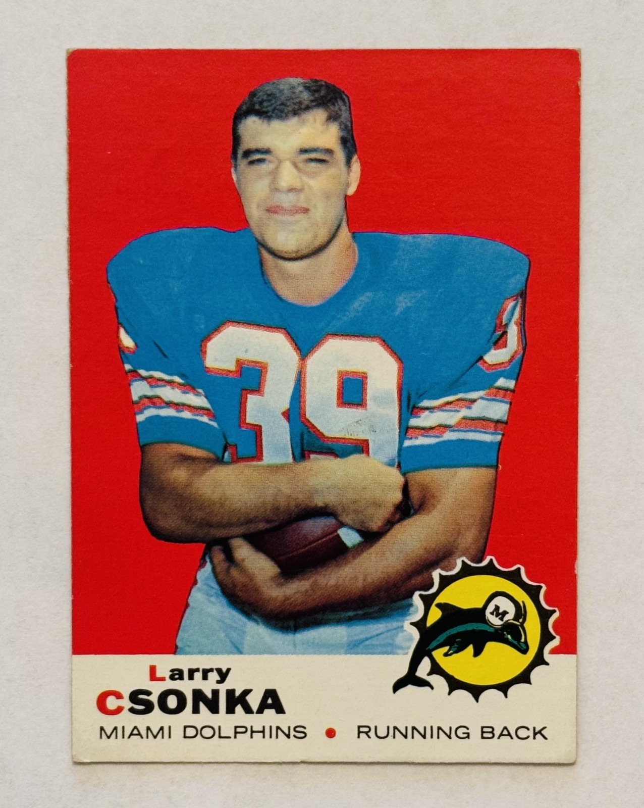 1969 Topps Larry Csonka #120 (RC) HOF Miami Dolphins Rookie VG/EX