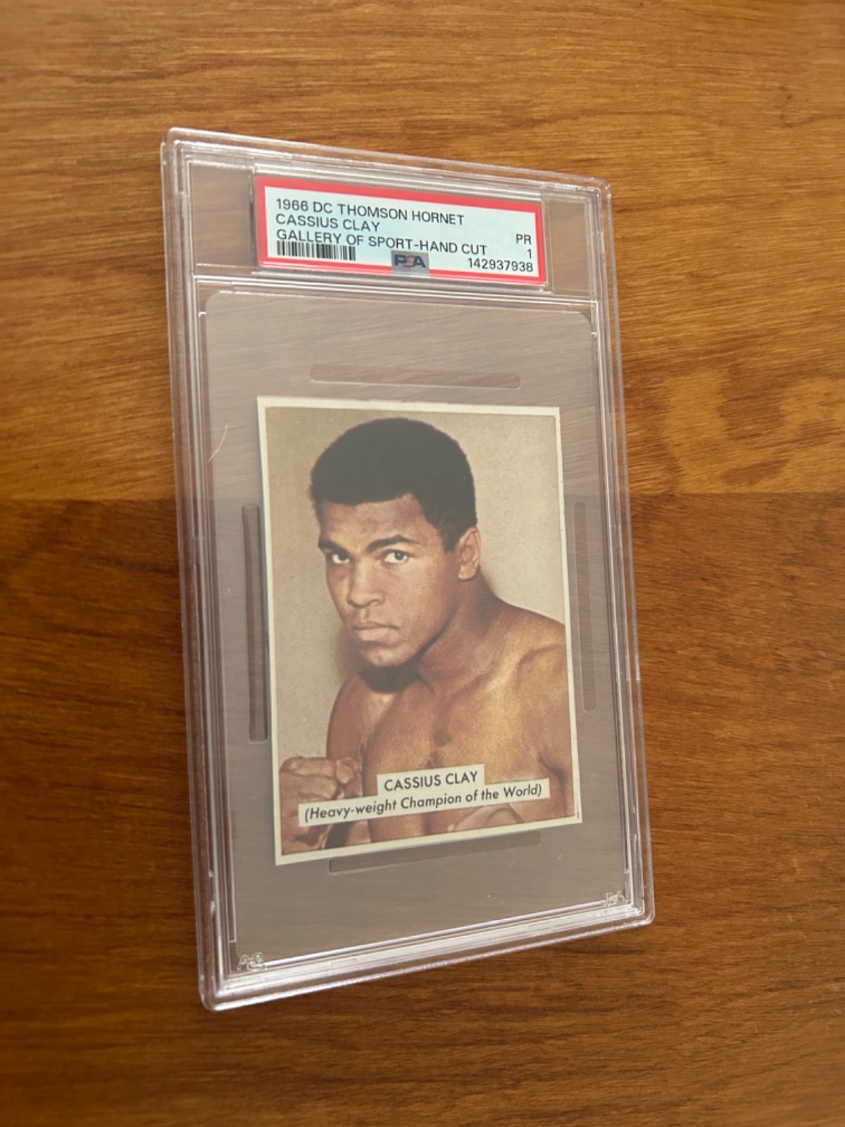 RARE MUHAMMAD ALI CASSIUS CLAY 1966 DC THOMSON HORNET BOXING CARD PSA 1
