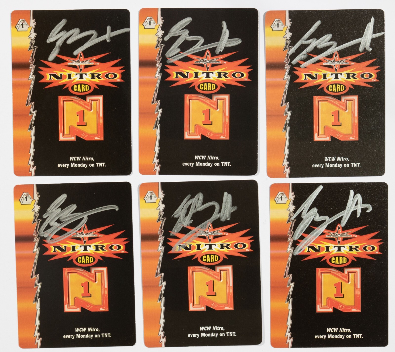 Eric Bischoff Signed 2000 Wizards of the Coast WCW Nitro Game TCG Header Card N1
