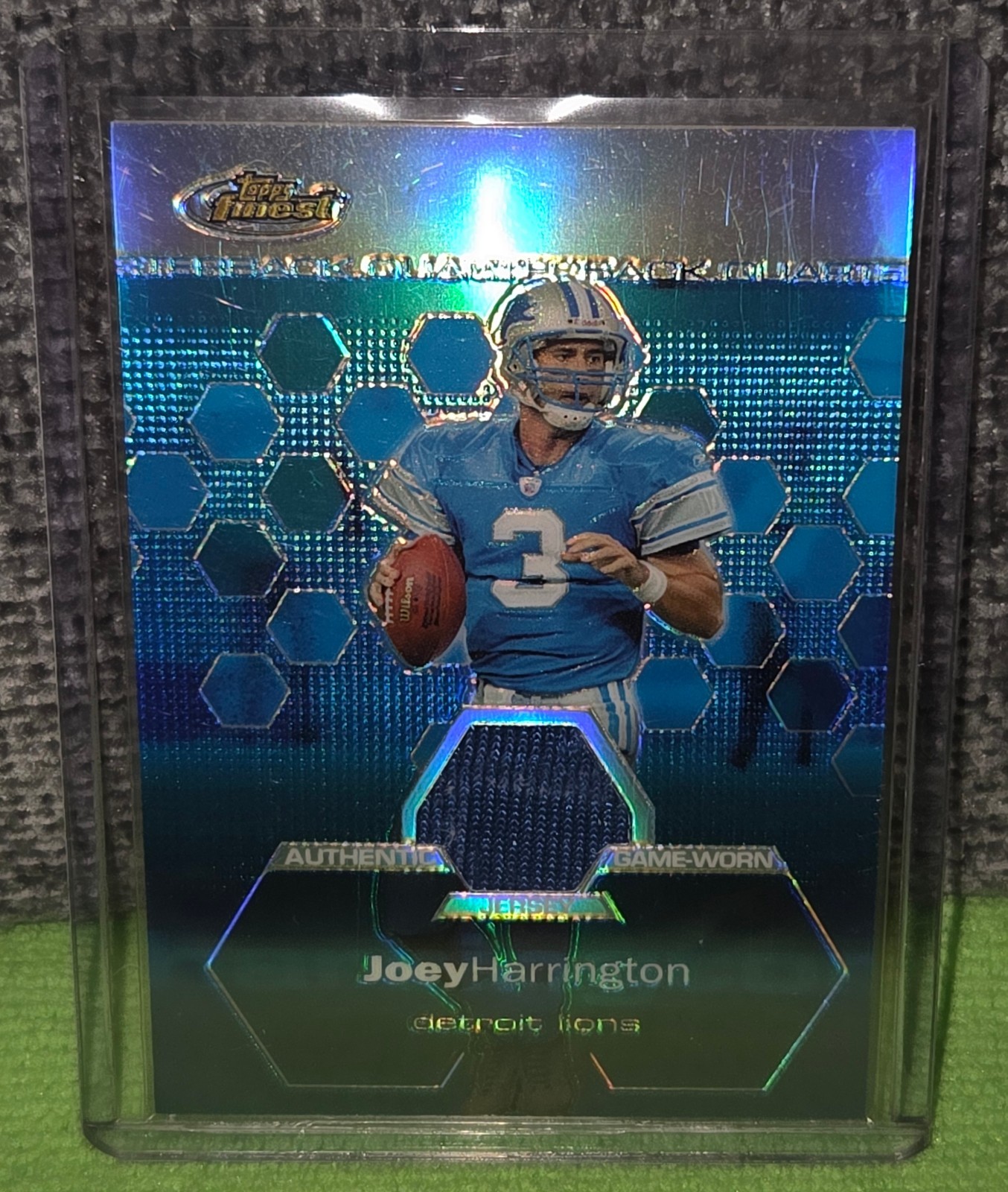 2003 Topps Finest JOEY HARRINGTON Game Worn Jersey Refractor #’d 195/199 Lions