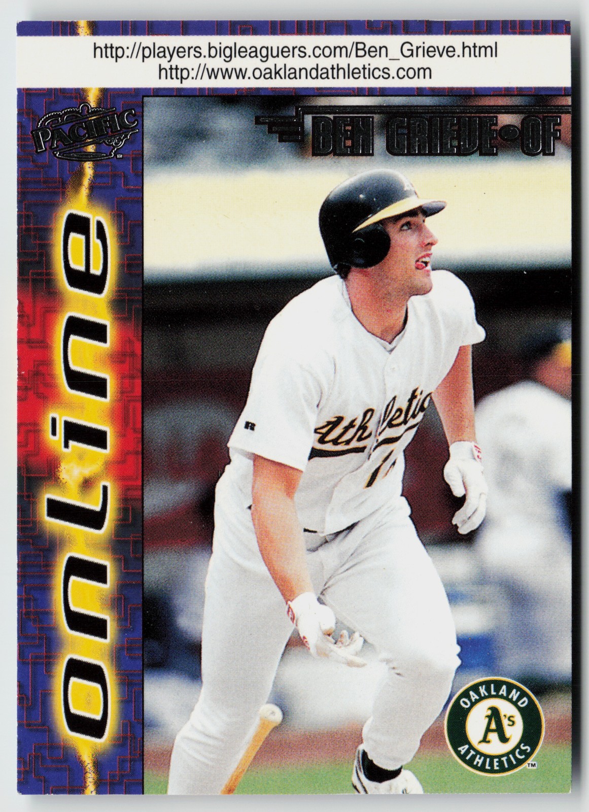 Ben Grieve 1998 Pacific Online #530b Running Oakland Athletics