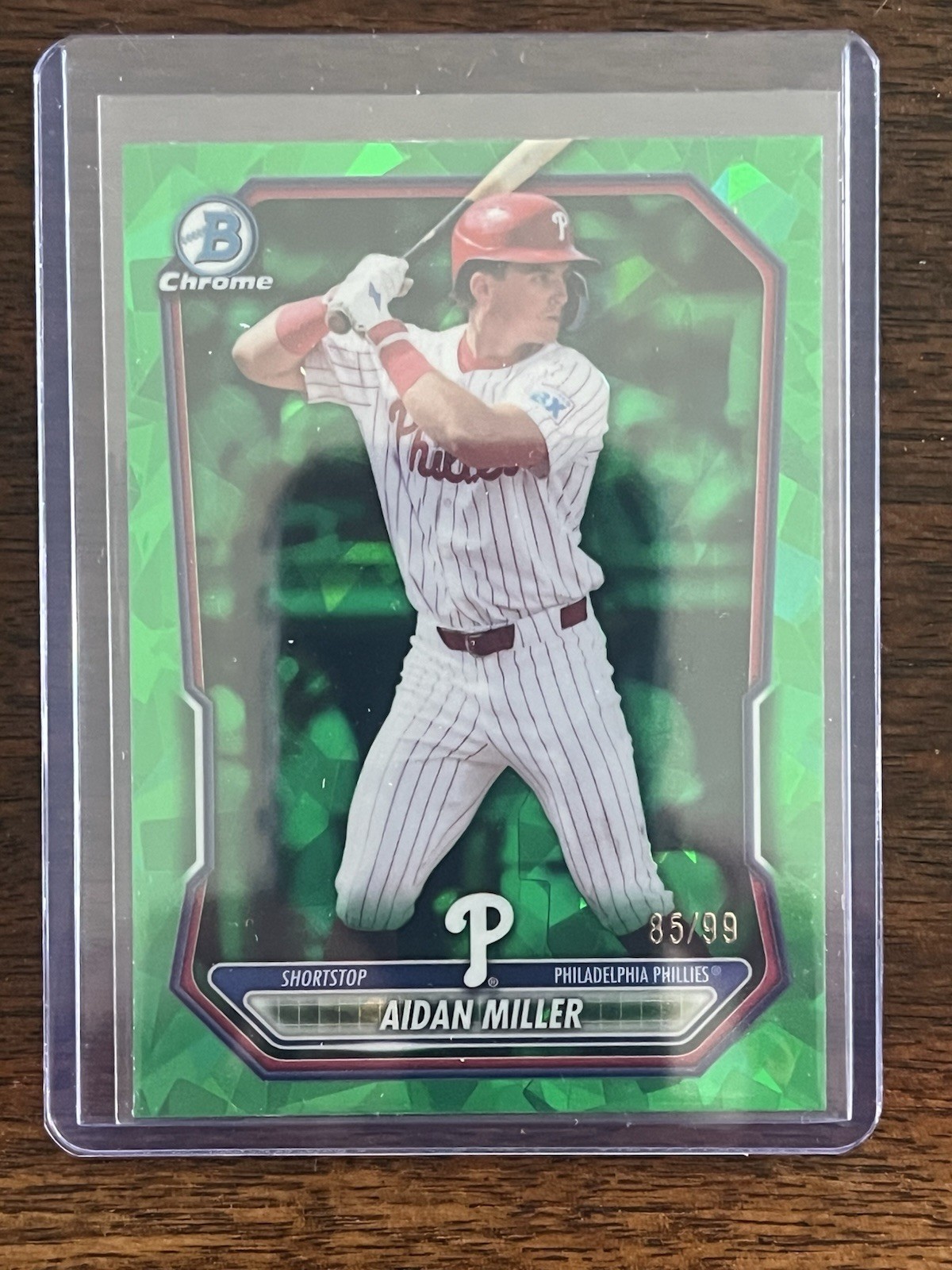 2026 Bowman Chrome Aidan Miller Green Sapphire Parallel /99 #BCP-49
