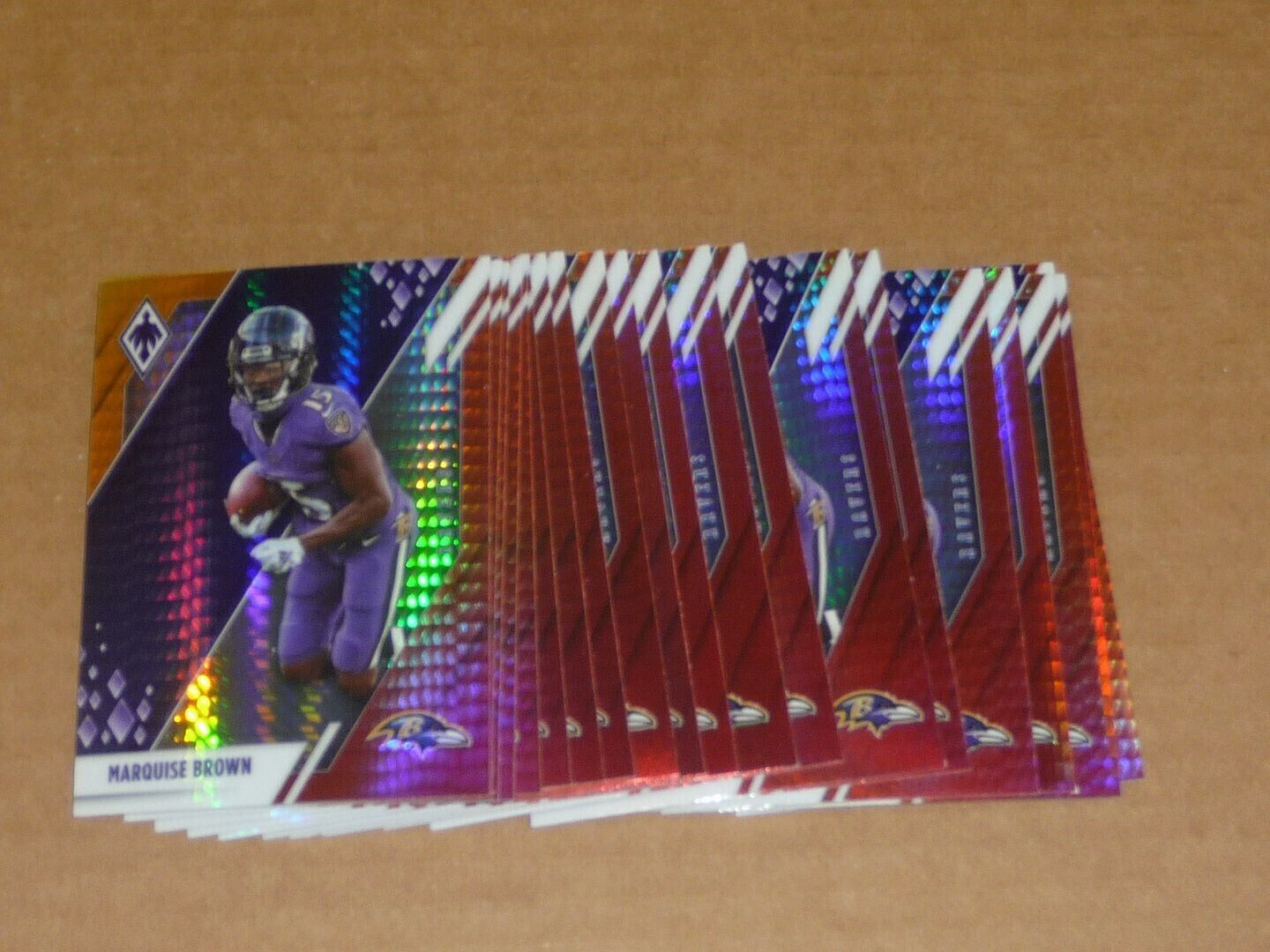 2021 Panini Phoenix Marquise Brown Fire Burst Card #9 Baltimore Ravens Lot of 50