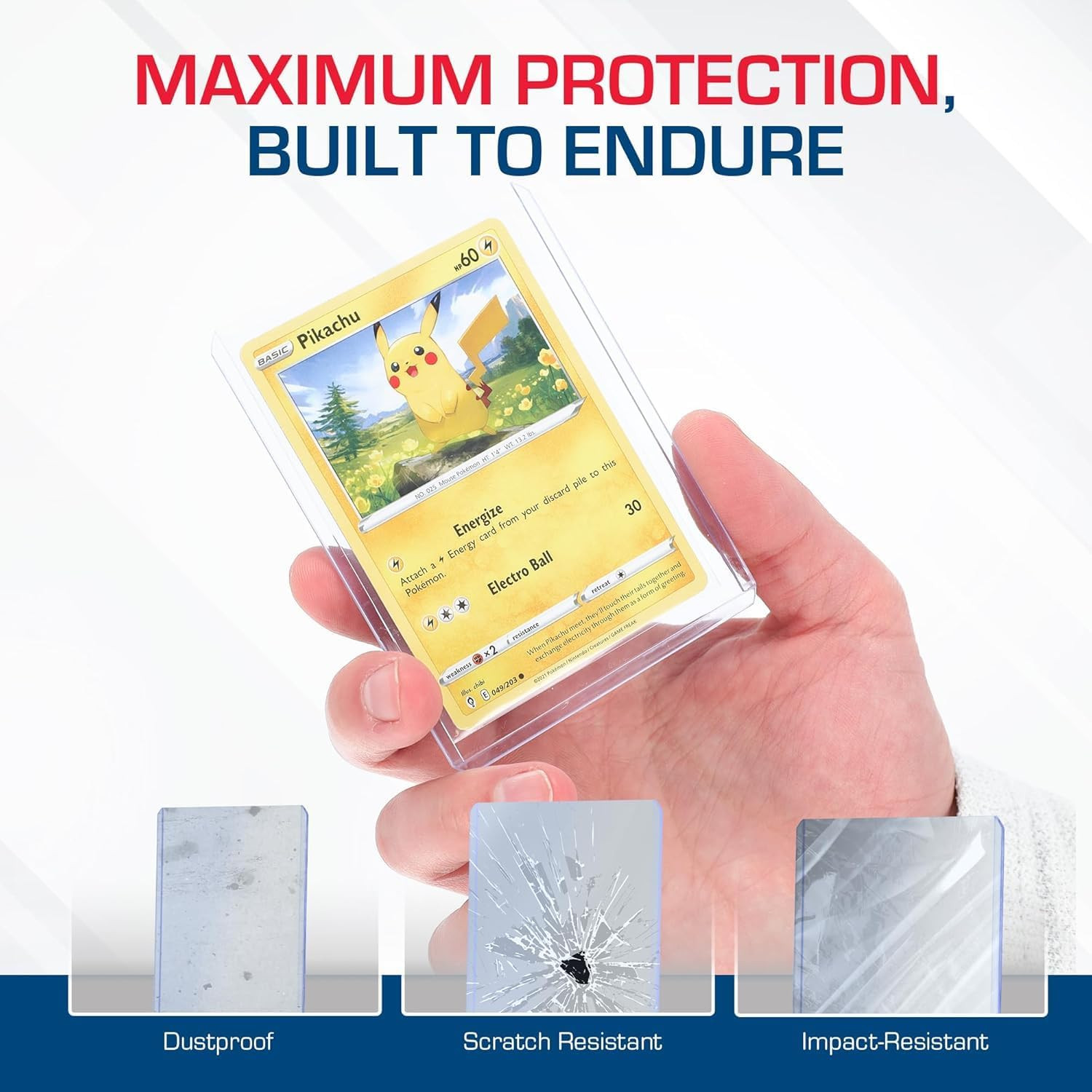 3×4 Topload Card Holder – Standard – 100ct | Rigid PVC Trading Card Protection f