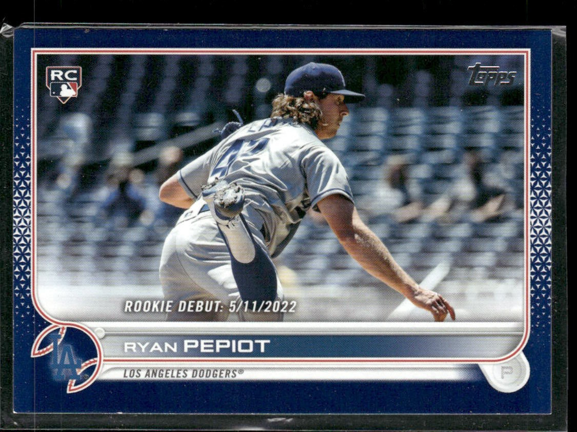 2022 Topps Update Series – Rookie Debut Ryan Pepiot #US258 Royal Blue (RC)