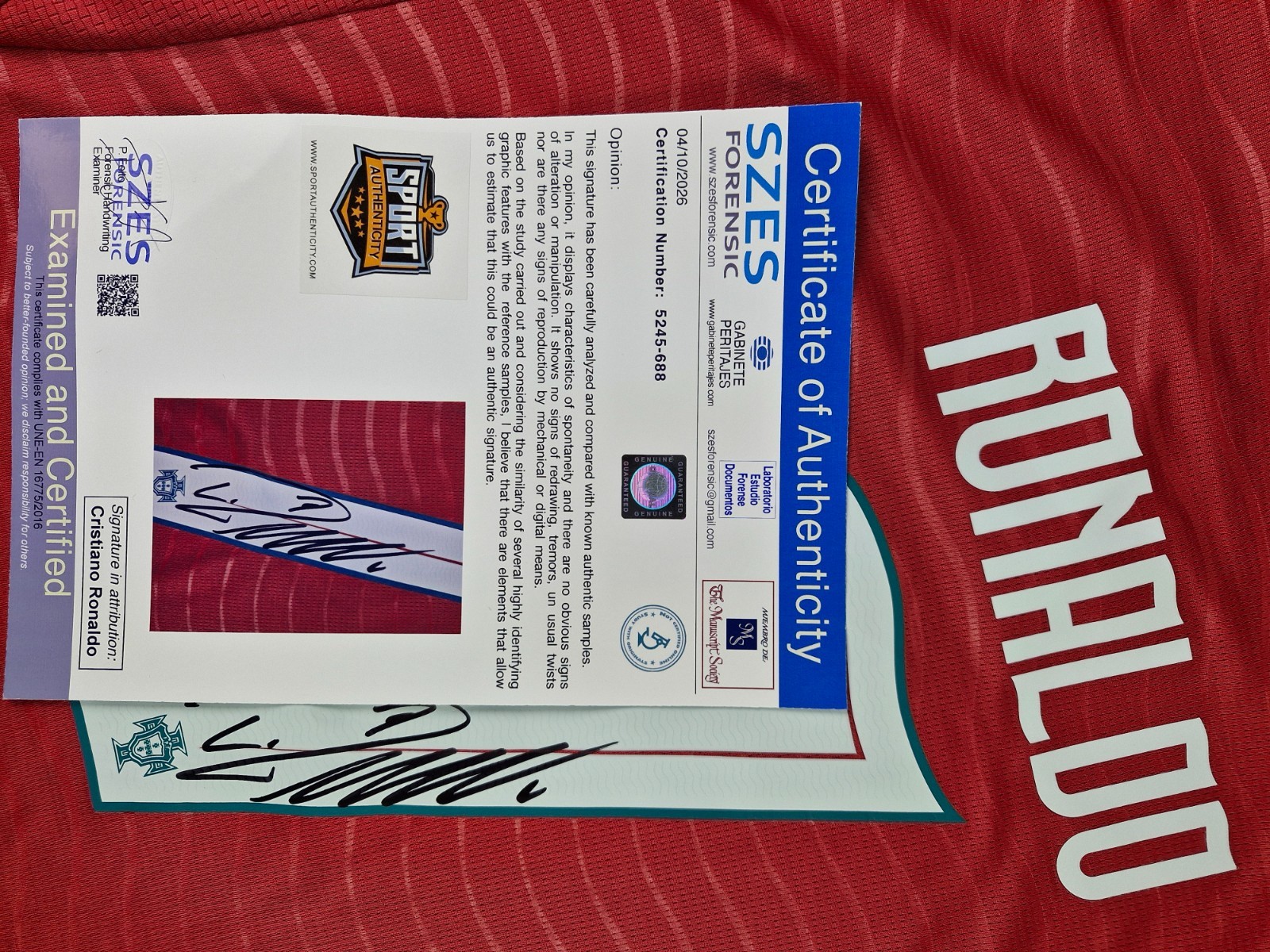Cristiano Ronaldo CR7 portugal Hand Signed FIFA World Cup 2026 free shipping
