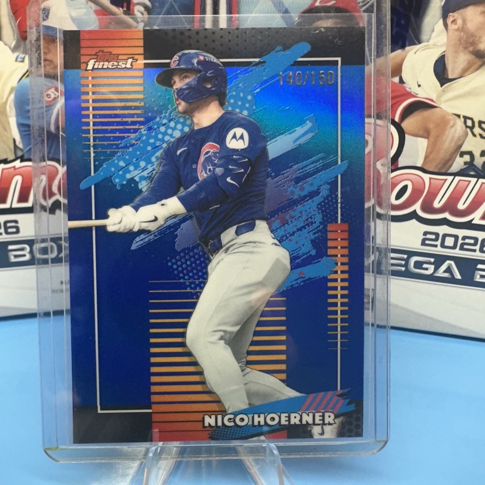 2026 Topps Finest Nico Hoerner True Blue Refractor Uncommon /150 #106 Cubs