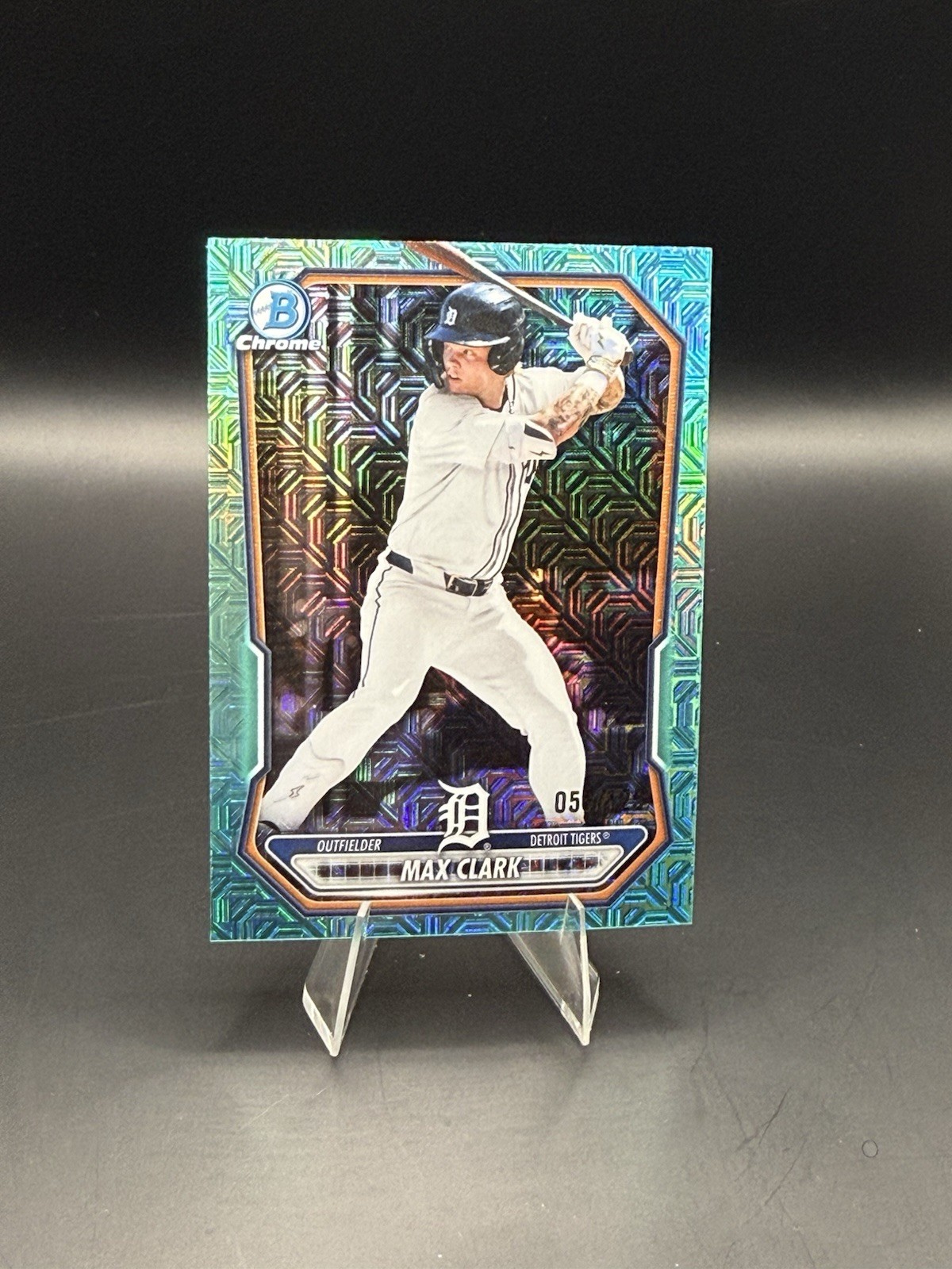 2026 Bowman Max Clark Aqua Mojo Refractor /125 BCP-2 Tigers Top Prospect SP