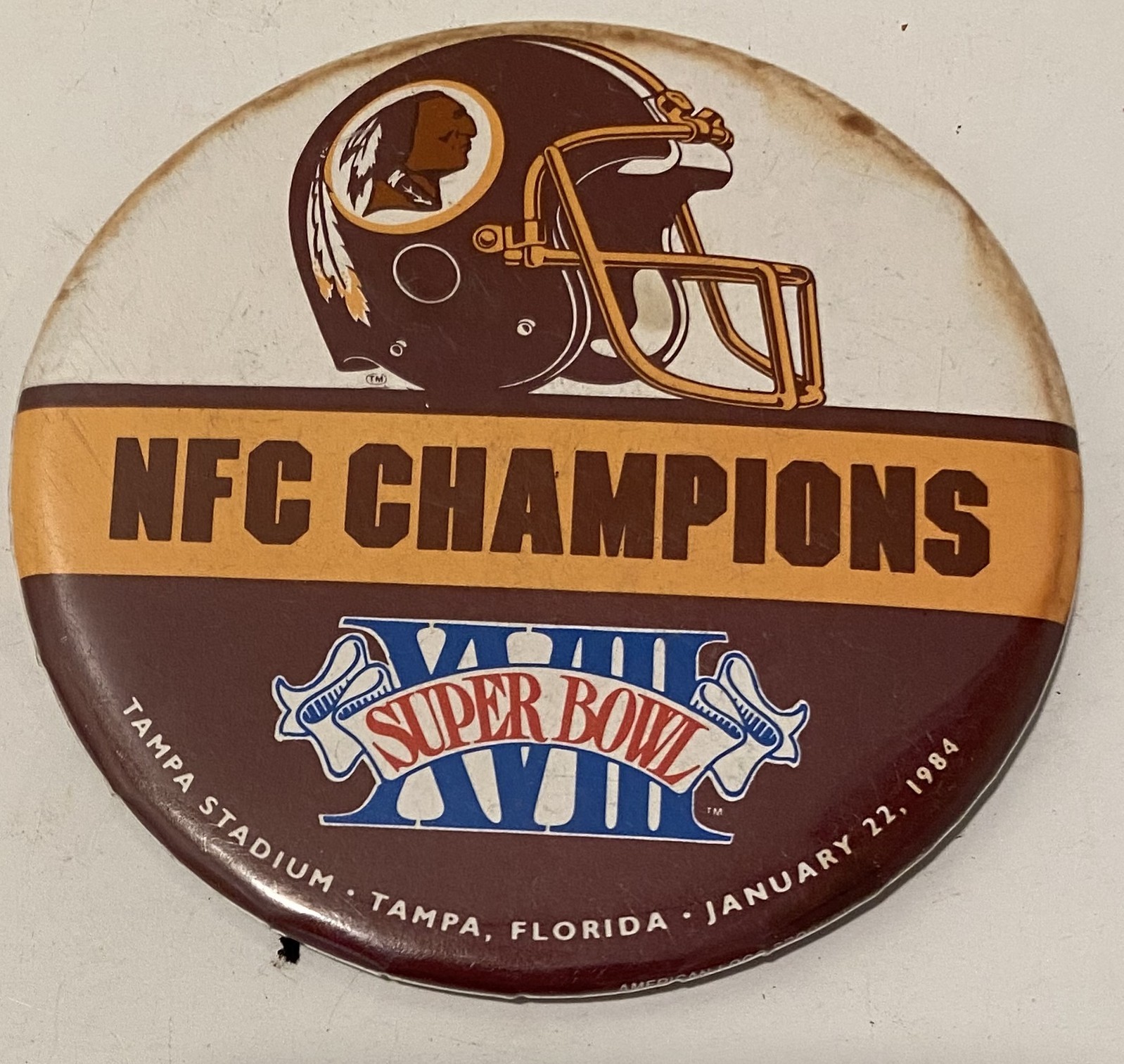 Washington Redskins Super Bowl and Doug Williams MVP Pin Lot of 4 – 3 1/2 in