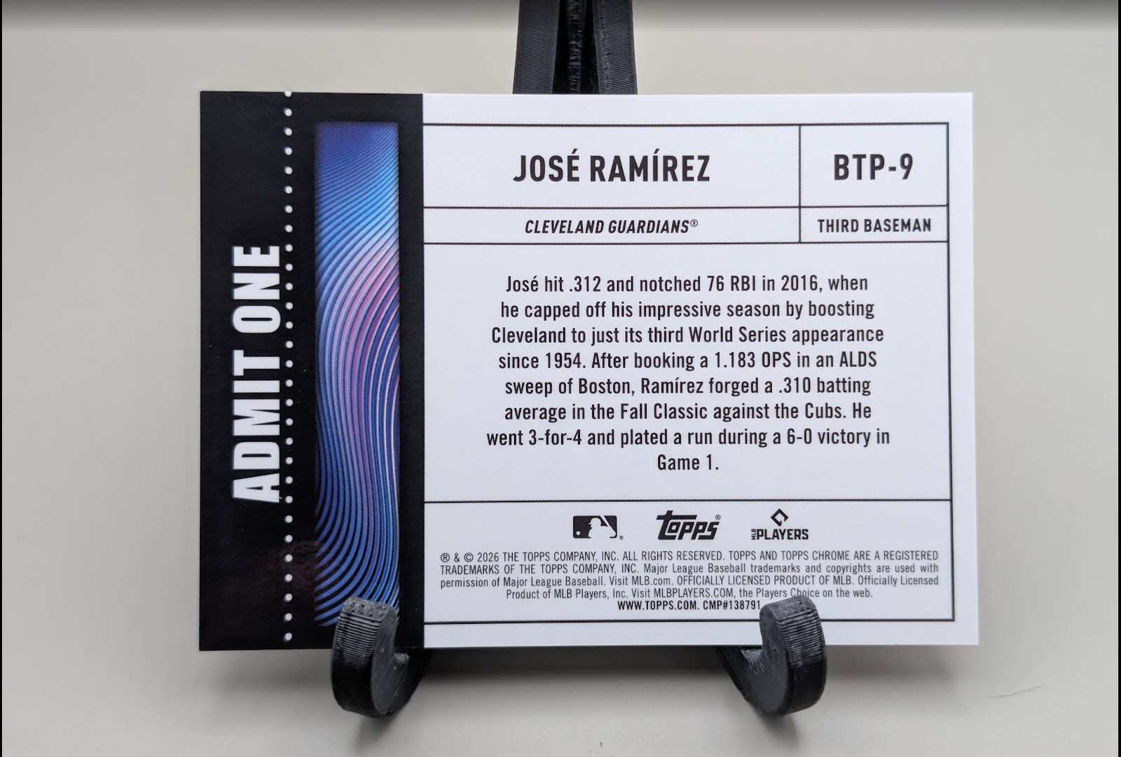 Jose Ramirez #/50 2026 Topps Chrome Logofractor Gold Refractor Big Ticket Player