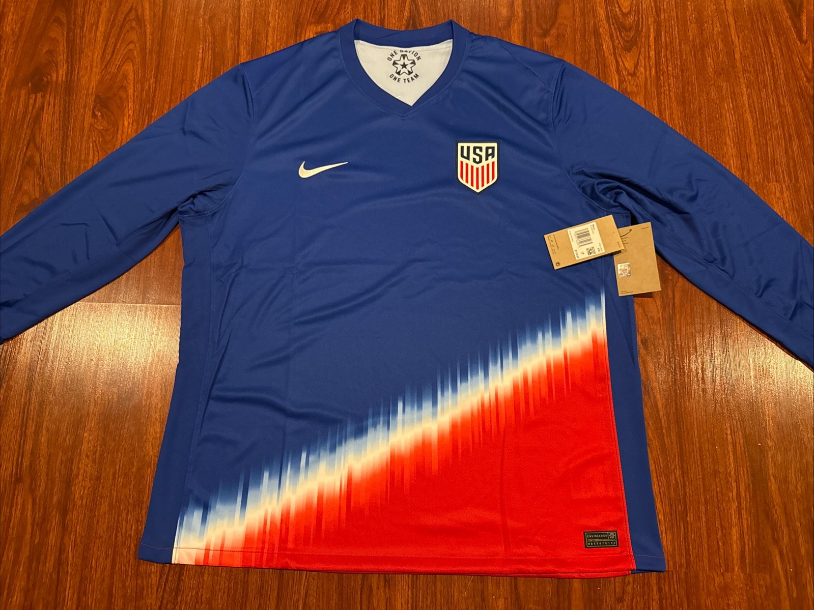 2024 Mens Nike United States Long Sleeve Away Soccer Jersey XXL 2XL USMNT US USA