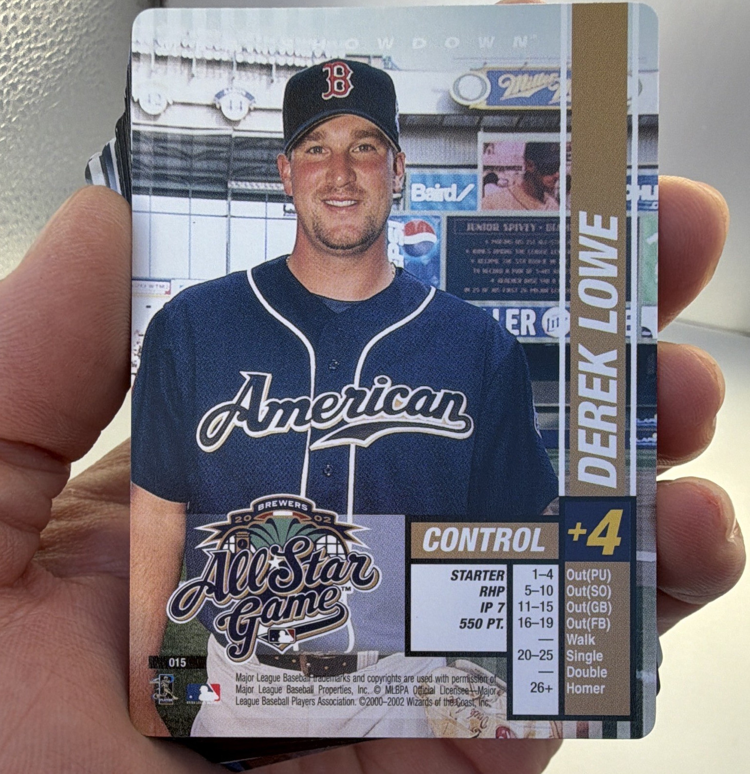 Wizards of the Coast 2002 MLB Showdown All-Star Game Derek Lowe #015 Insert