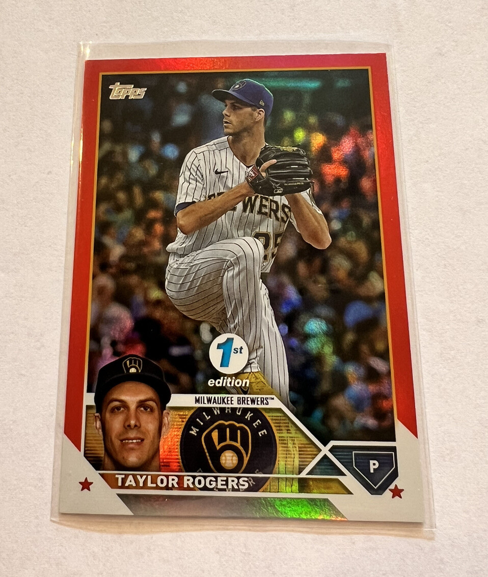 2023 Topps Series 1 1st Edition Taylor Rogers #233 Red Foil /50 Brew Crew