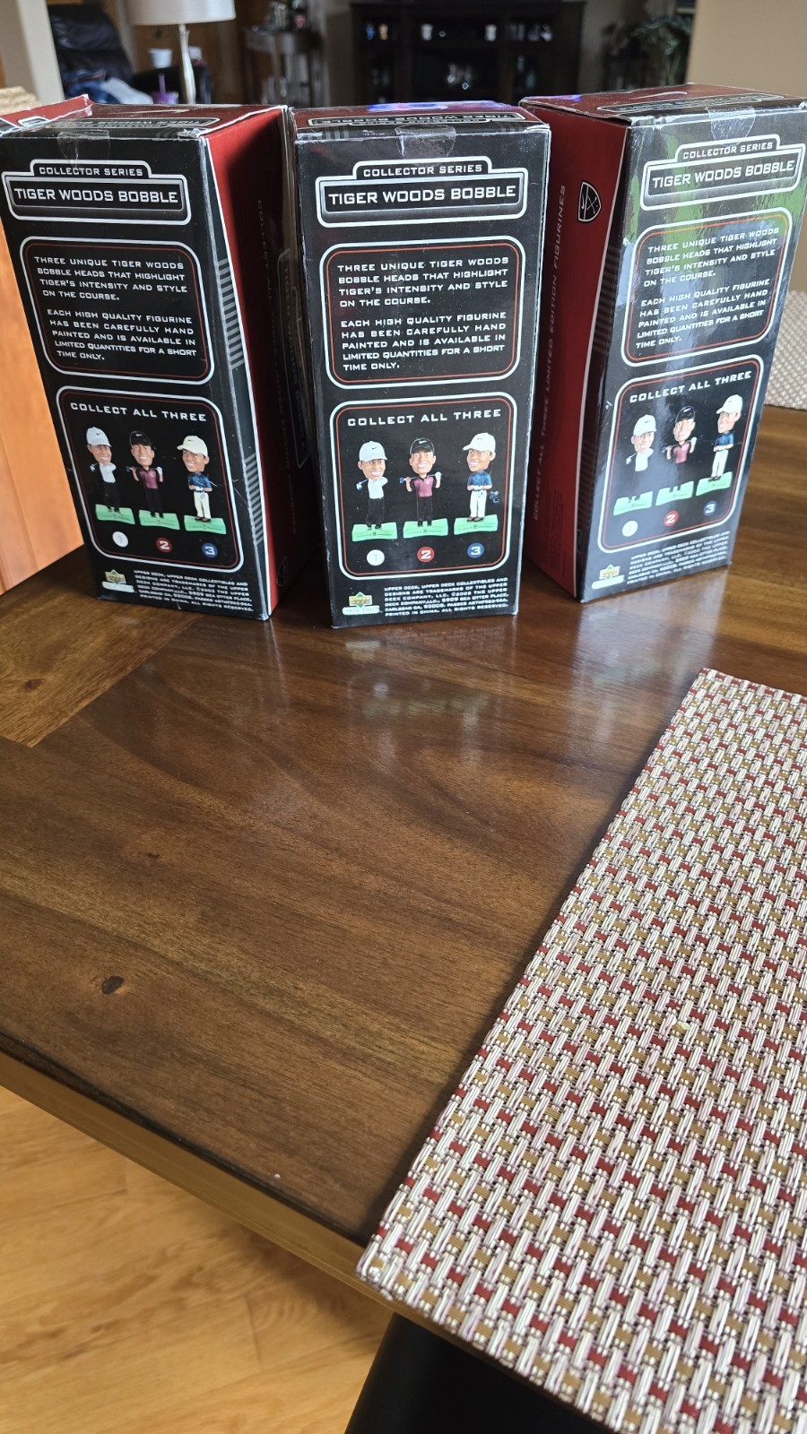 LIMITED EDITION Nike Tiger Woods (Sober) Bobble heads- Set Of 3- In sealed box