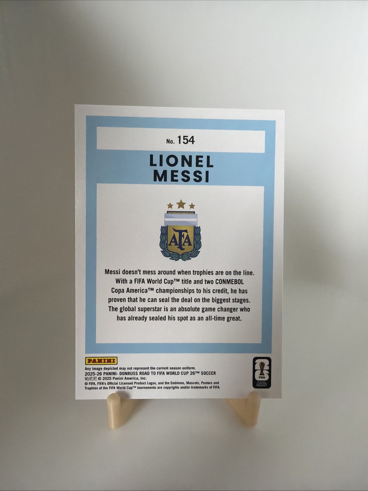 2025-26 Donruss Lionel Messi #154 Road to FIFA World Cup 26 Argentina