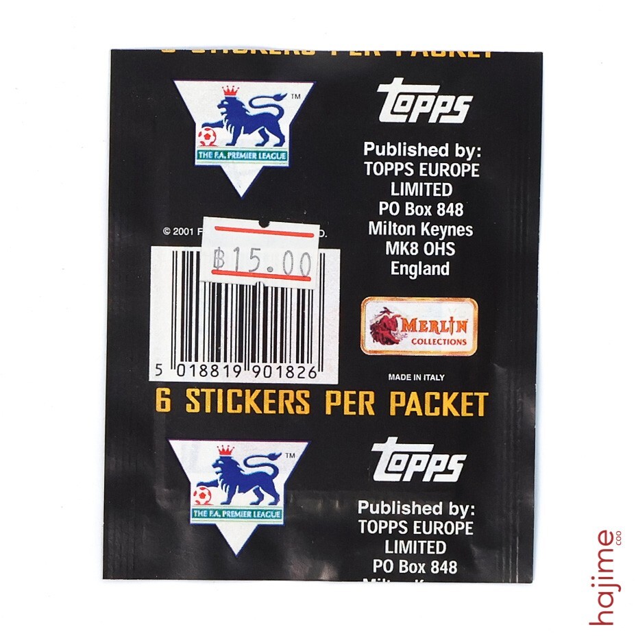 Merlin’s Premier League 2001 Stickers Box (50 Pack)