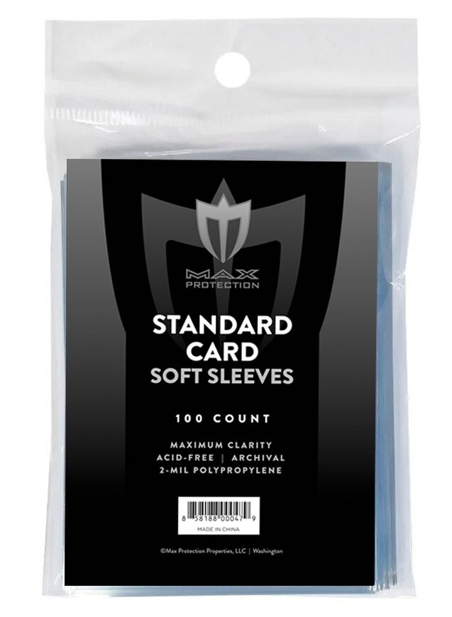 Max Pro Premium Black Label Clear Soft Sleeves for Standard Size Trading Cards