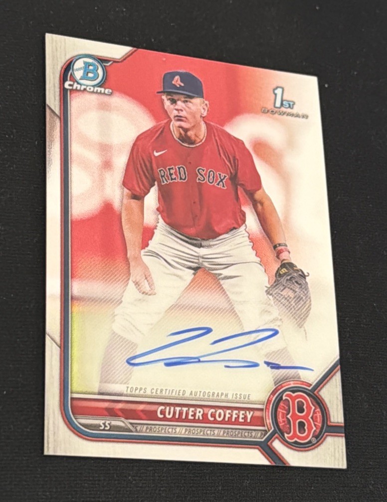 2022 Bowman Draft Chrome Draft Pick Auto Cutter Coffey #CDA-CC Boston Red Sox RC
