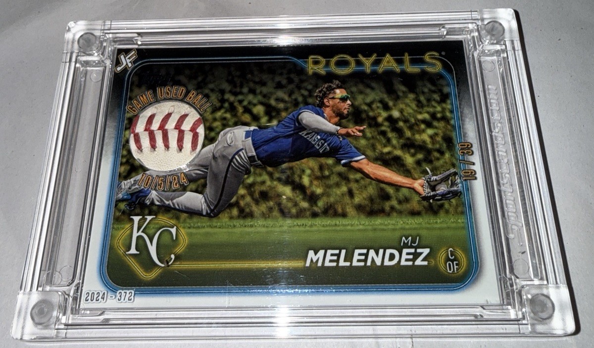 MJ Melendez Game Used Ball Infusion- Royals ALDS Game 1 _ Topps 2024 Series 2