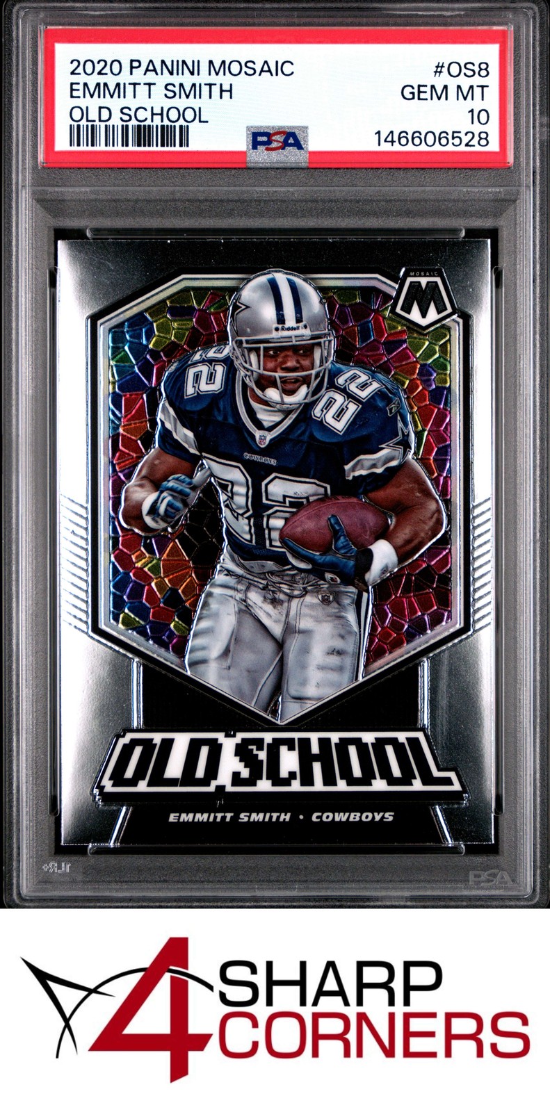 2020 PANINI MOSAIC OLD SCHOOL #OS8 EMMITT SMITH HOF PSA 10