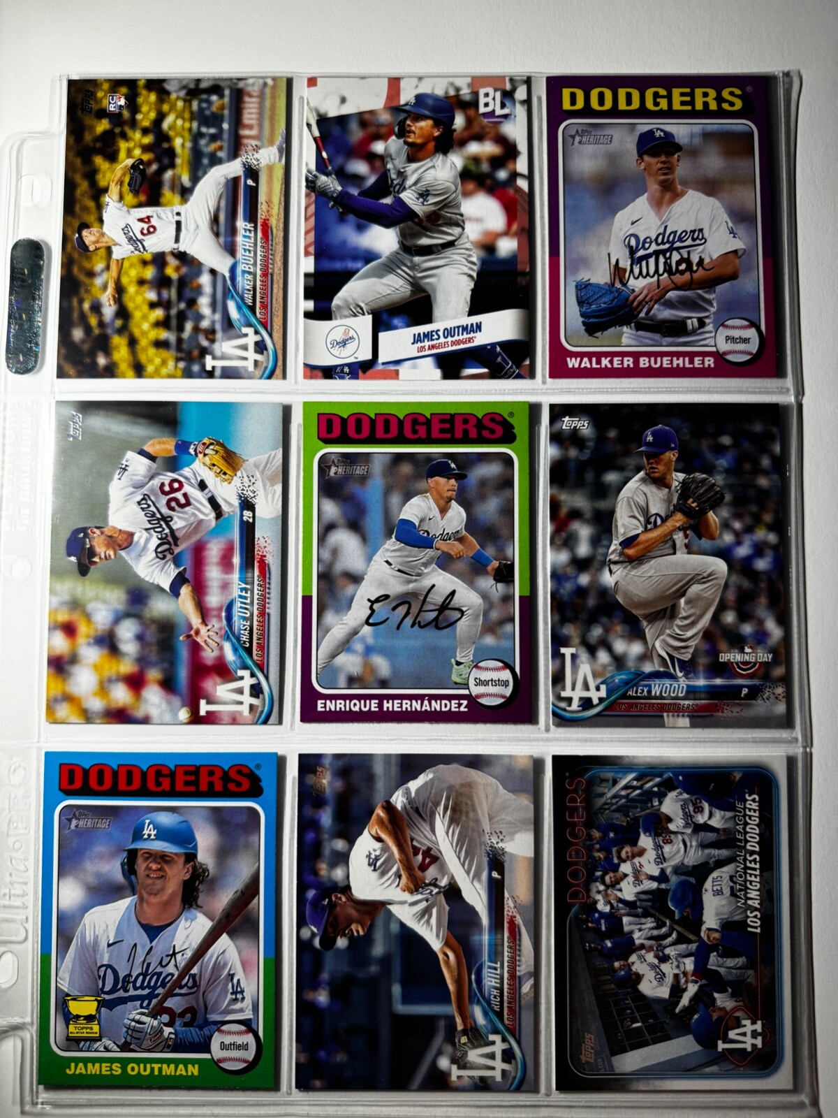 🔥 Topps Baseball – Los Angeles Dodgers – 9 card lot / Look at my store 4 more!