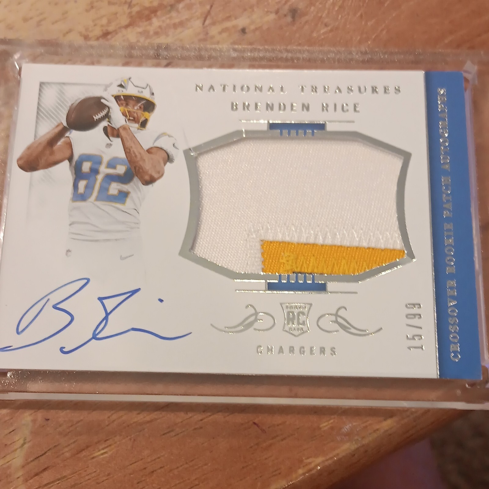 Panini 2024 National Treasures Brenden Rice CRPA-BRE RPA /99 (AU, RC)