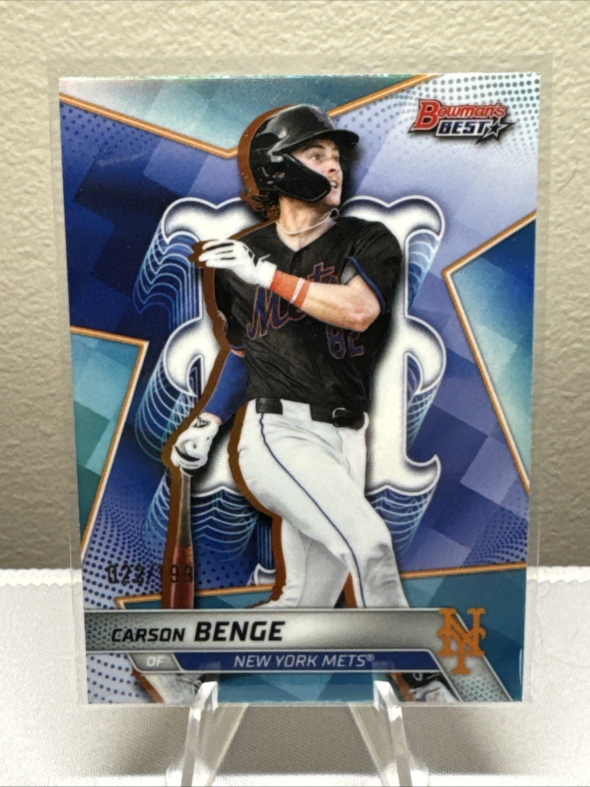 Carson Benge RC 2025 Bowman’s Best Top Prospects Aqua Refractor /199 #TP-22