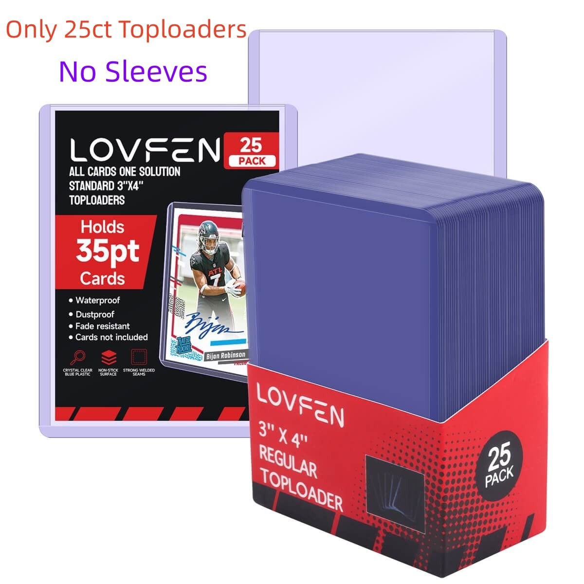 25/100/200/400/500/1000/2000CT 3″x4″ Toploaders For Pokémon 35pt TCG Standard