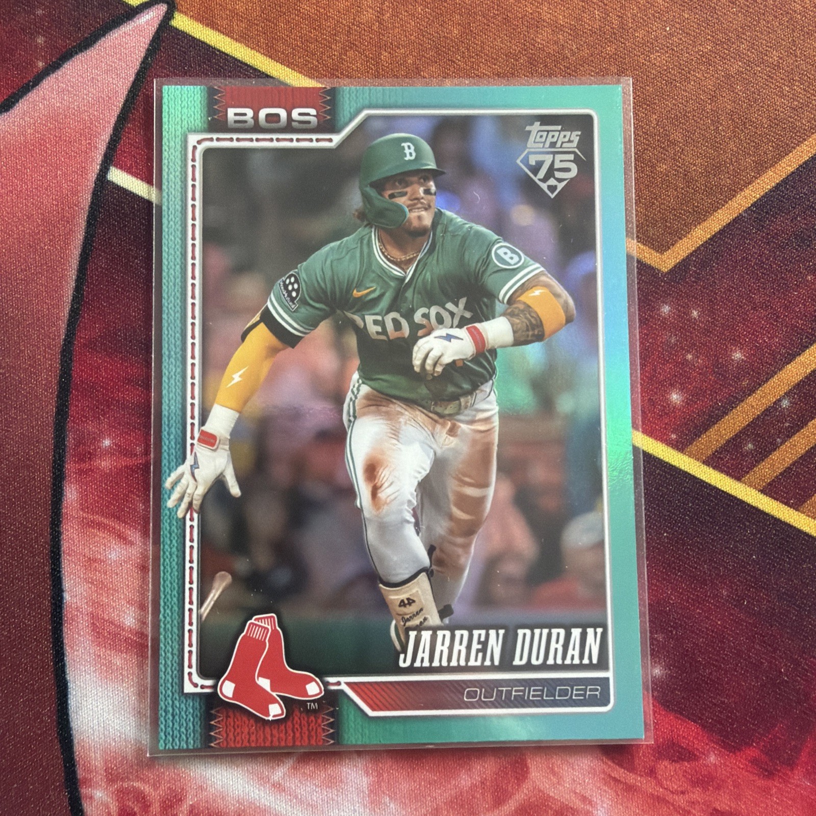 2026 Topps Series 2 Jarren Duran #560 Aqua Rainbow Foil SSP