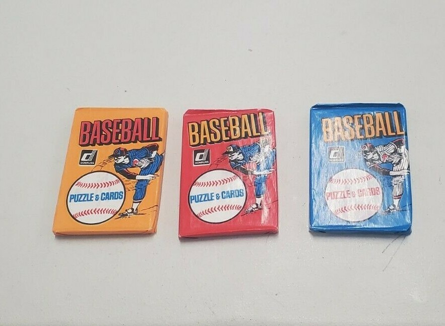 Lot of 3 1984 Or possible 1982 Donruss Baseball Pack Factory Sealed Mattingly rc