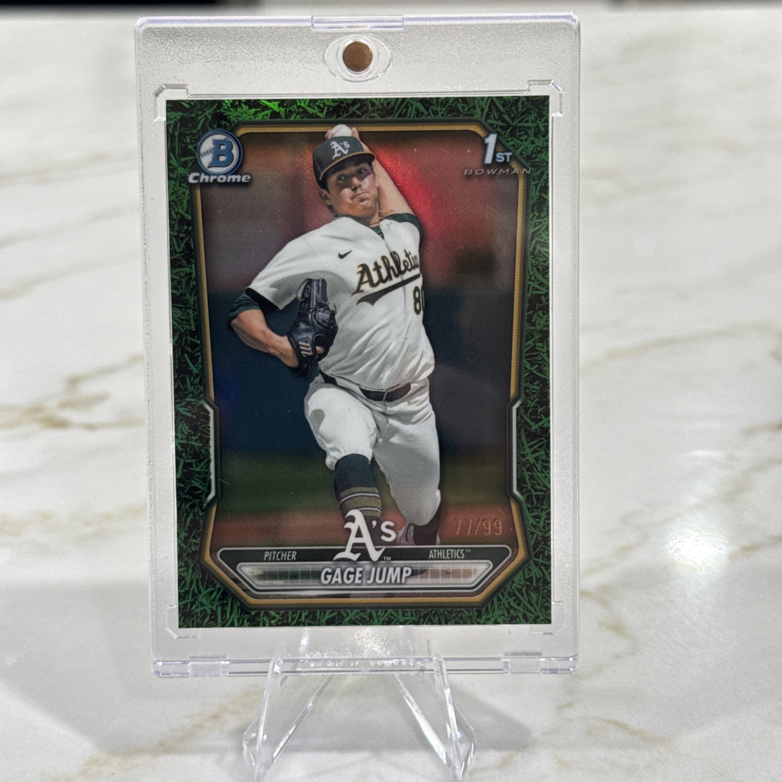 2026 Bowman Chrome Green Grass Gage Jump 77/99 Athletics