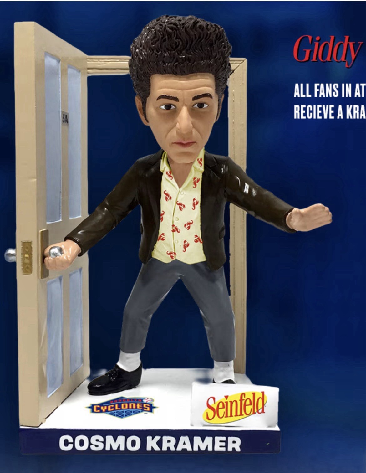 2026 Cyclones SGA Bobblehead Cosmo Kramer Seinfeld Night 8/1 Pre Sale