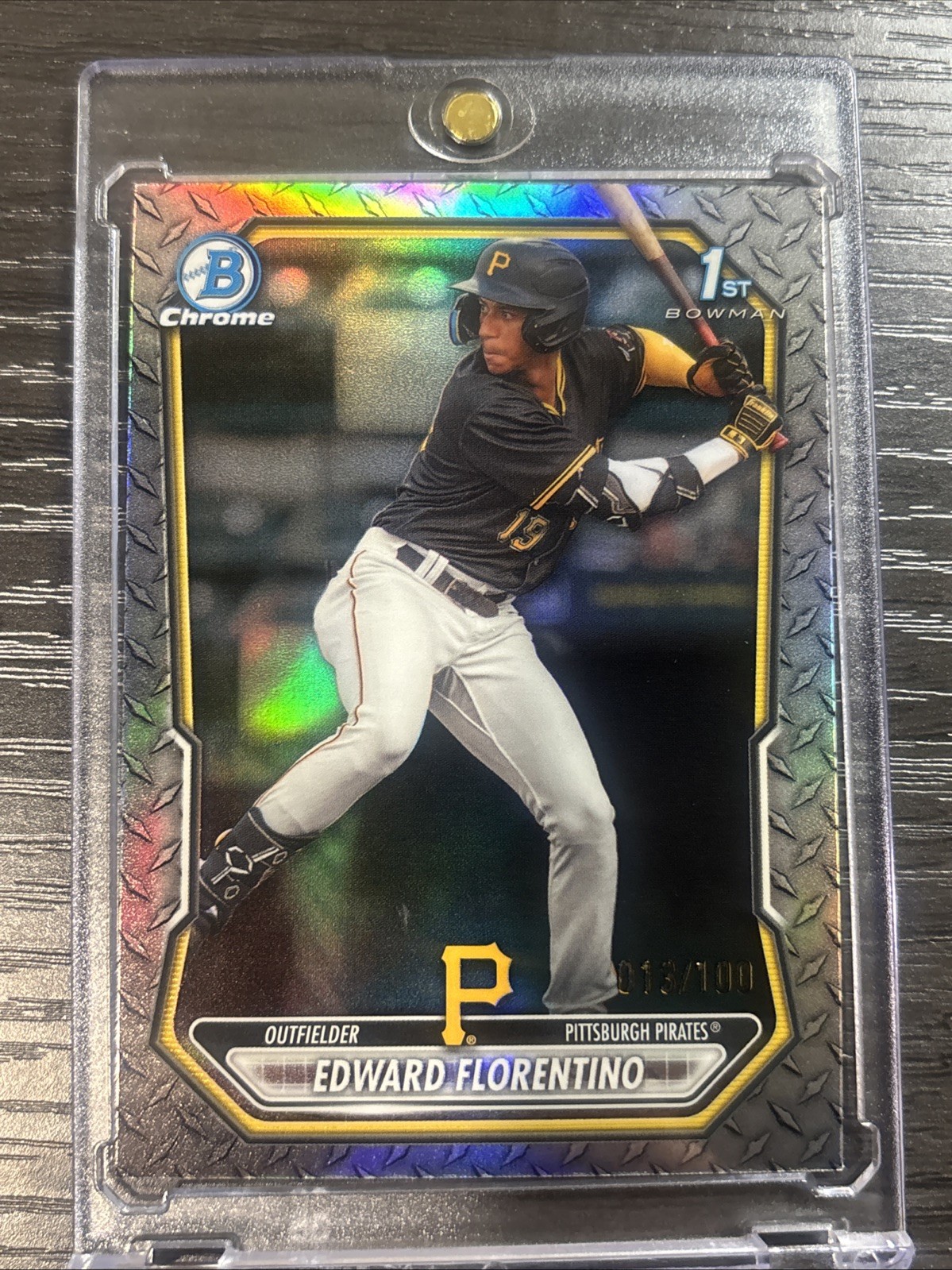 2026 Bowman Chrome Edward Florentino Steel Metal Refractor /100 1st #BCP-82