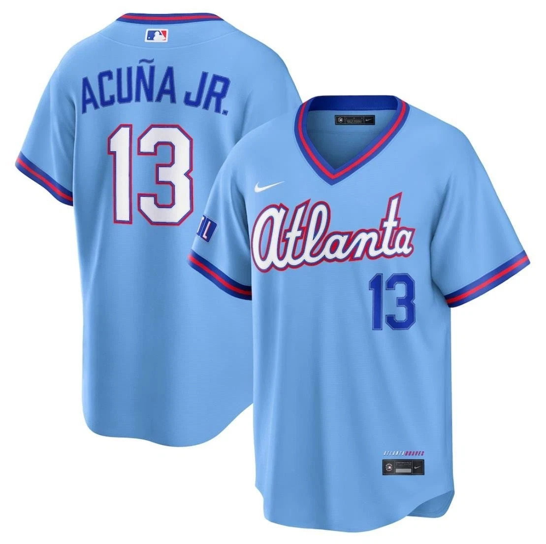 Braves Powder Blue City Connect Stadium Jersey All stitched-Full Size-NWT
