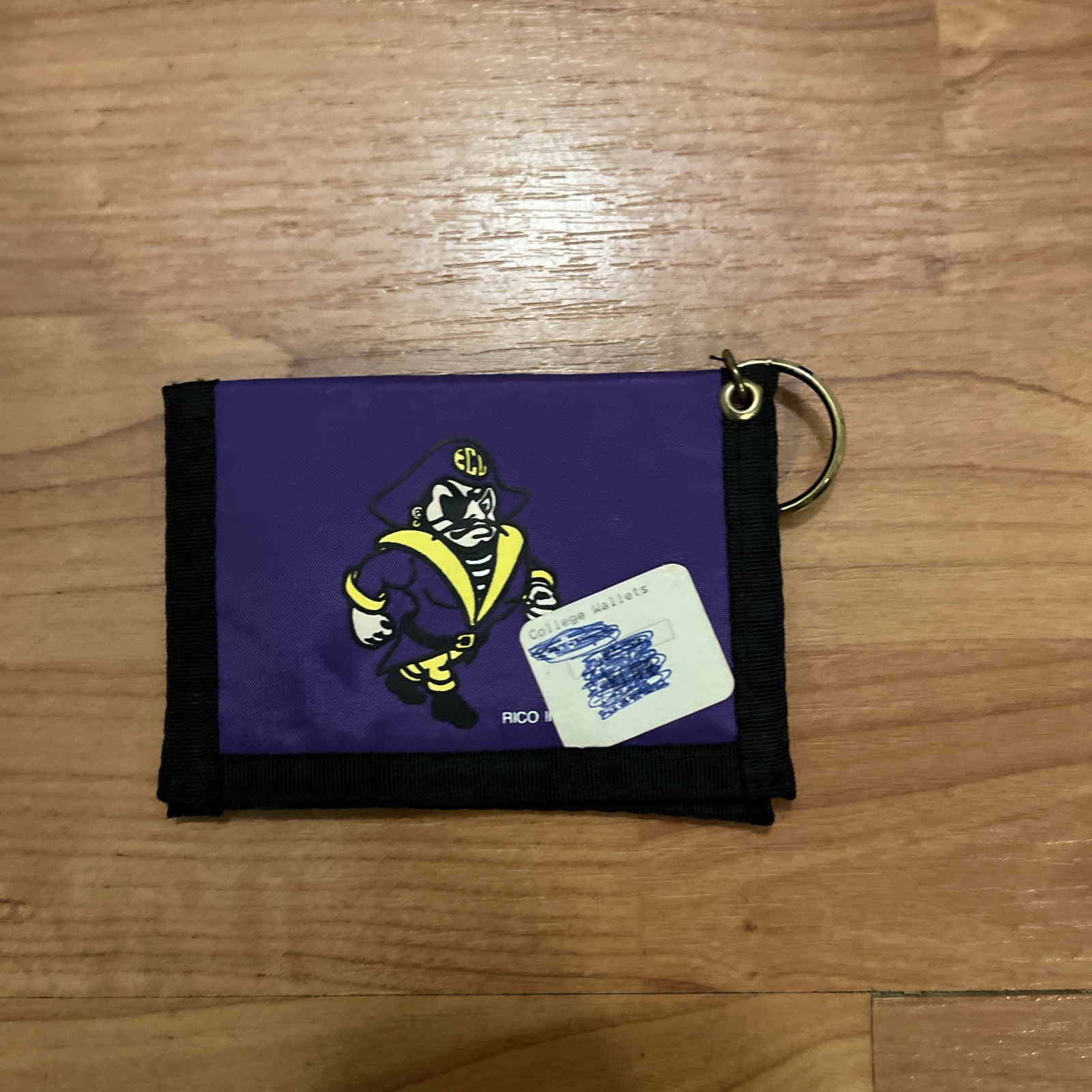 East Carolina Pirates ECU Nylon I.D. Case Card with Keyring Multicolor