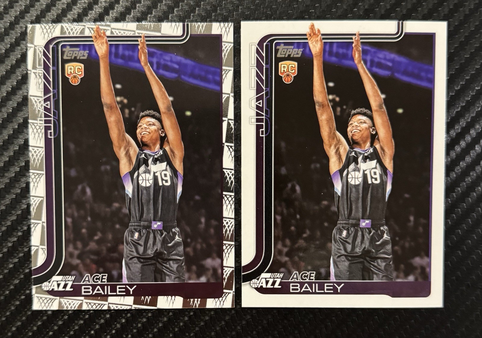Ace Bailey Rookie Card Lot (2) Season Tip-Off & Base Card 2025-26 NBA Topps RC