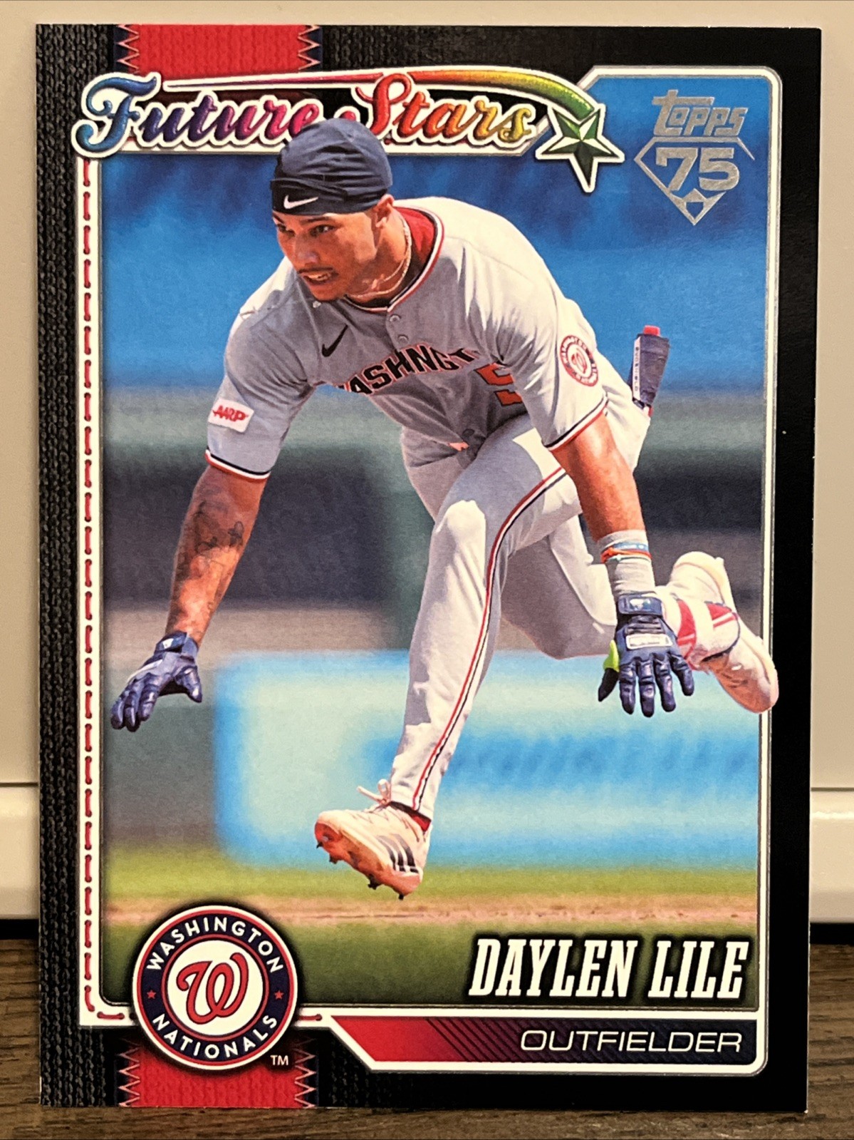 2026 Topps Series 2 Daylen Lile Black /75 549 Washington Nationals 1:1180 Packs