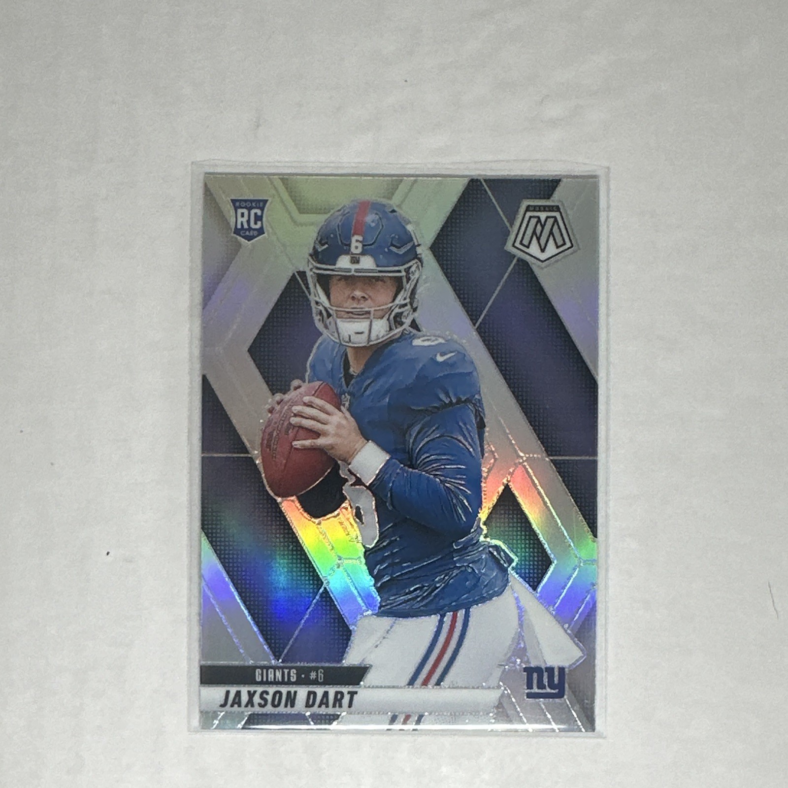 2025 Panini Mosaic Jaxson Dart Giants RC Rookies Silver Prizm #362