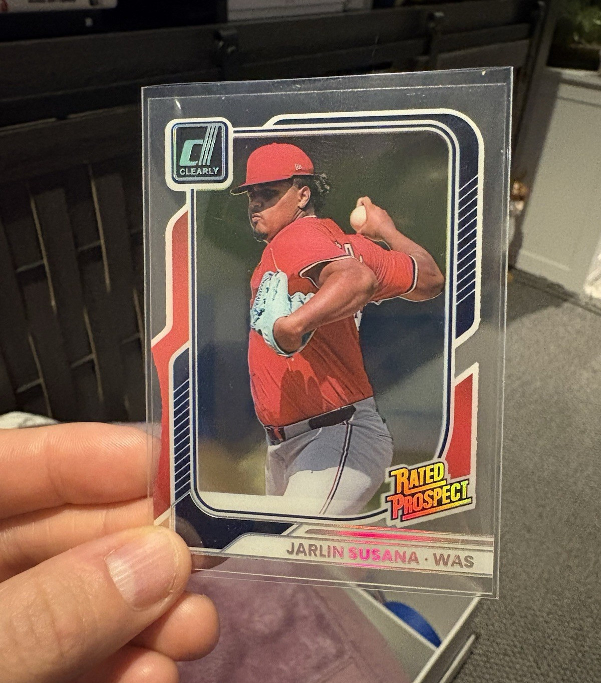 Panini Donruss Clearly Rated Prospect Jarlin Susana Nationals #144