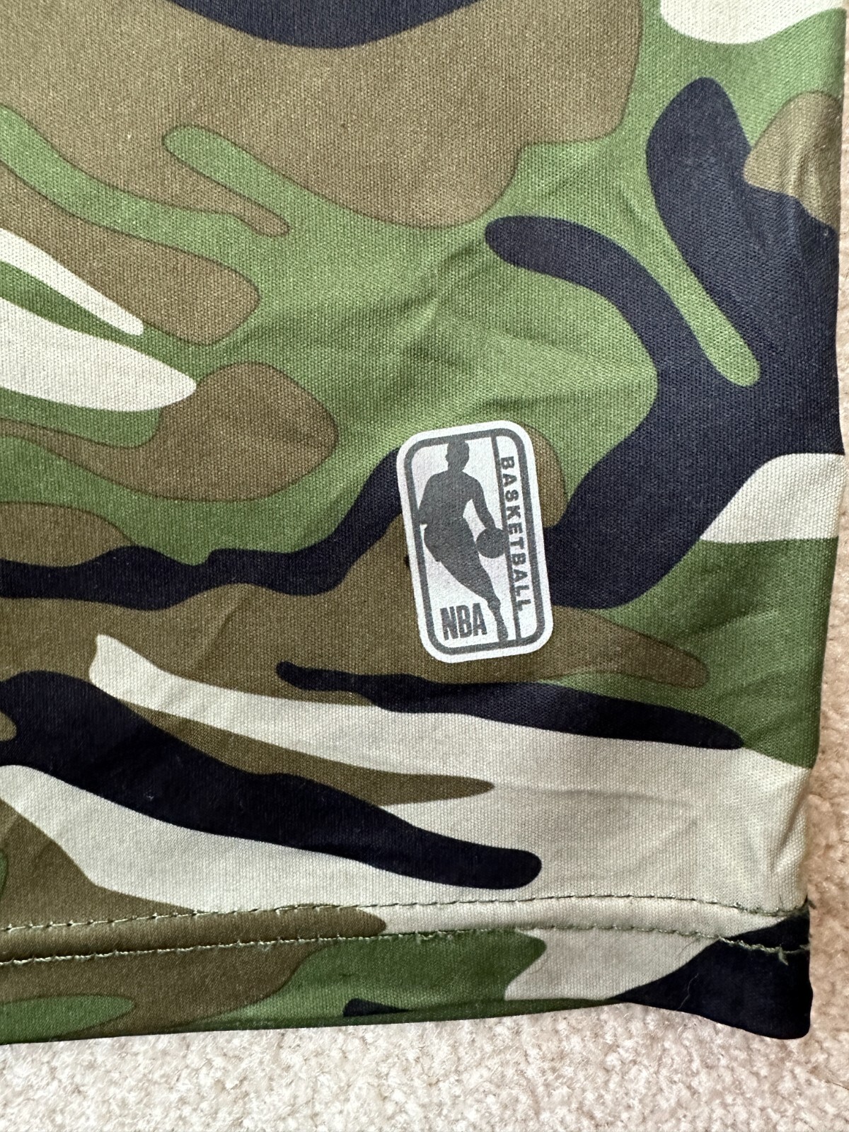 NBA Basketball Sleeveless Polyester Camo Basketball Shirt Mens Medium