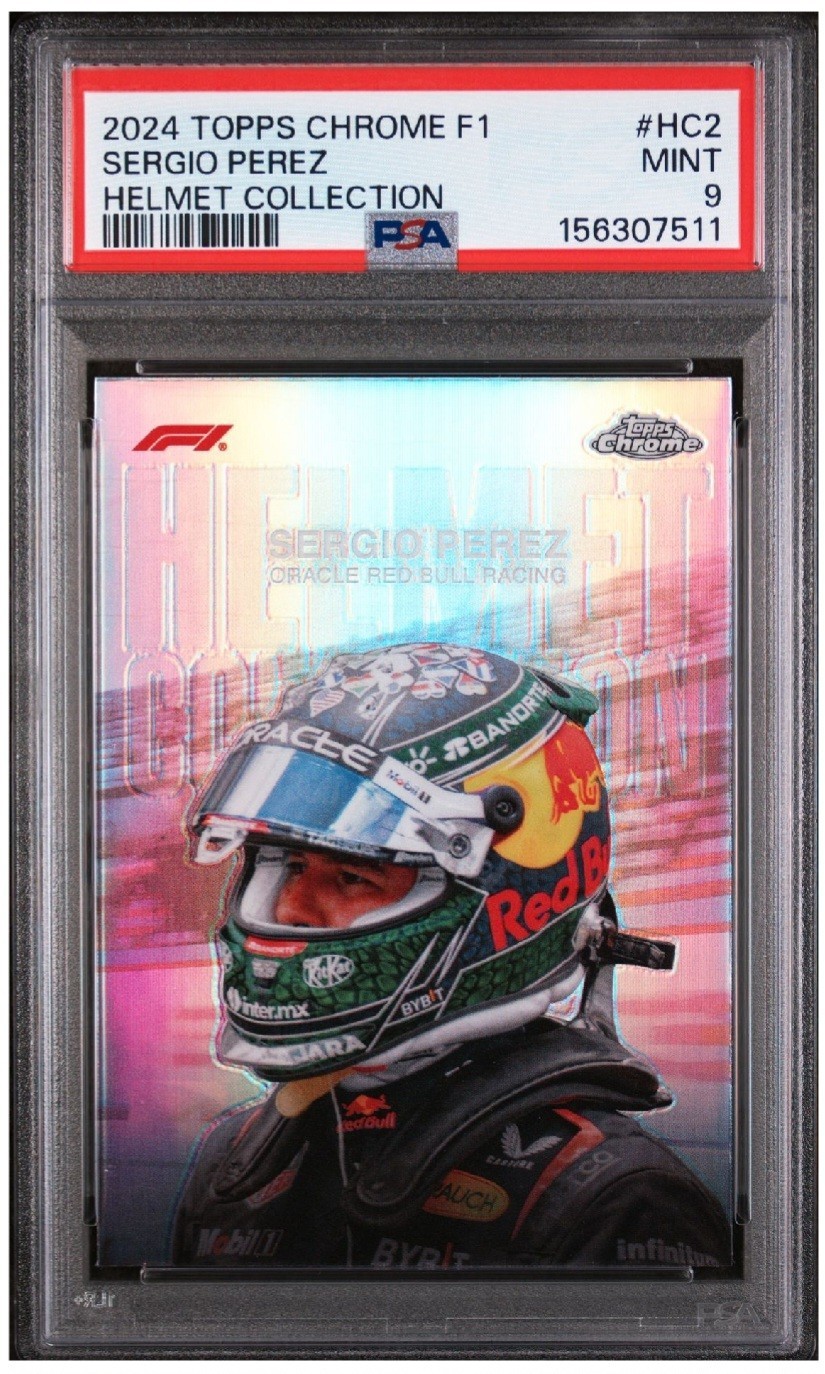 PSA 9 2024 Topps Chrome Formula 1 Sergio Perez Helmet Collection #HC-2