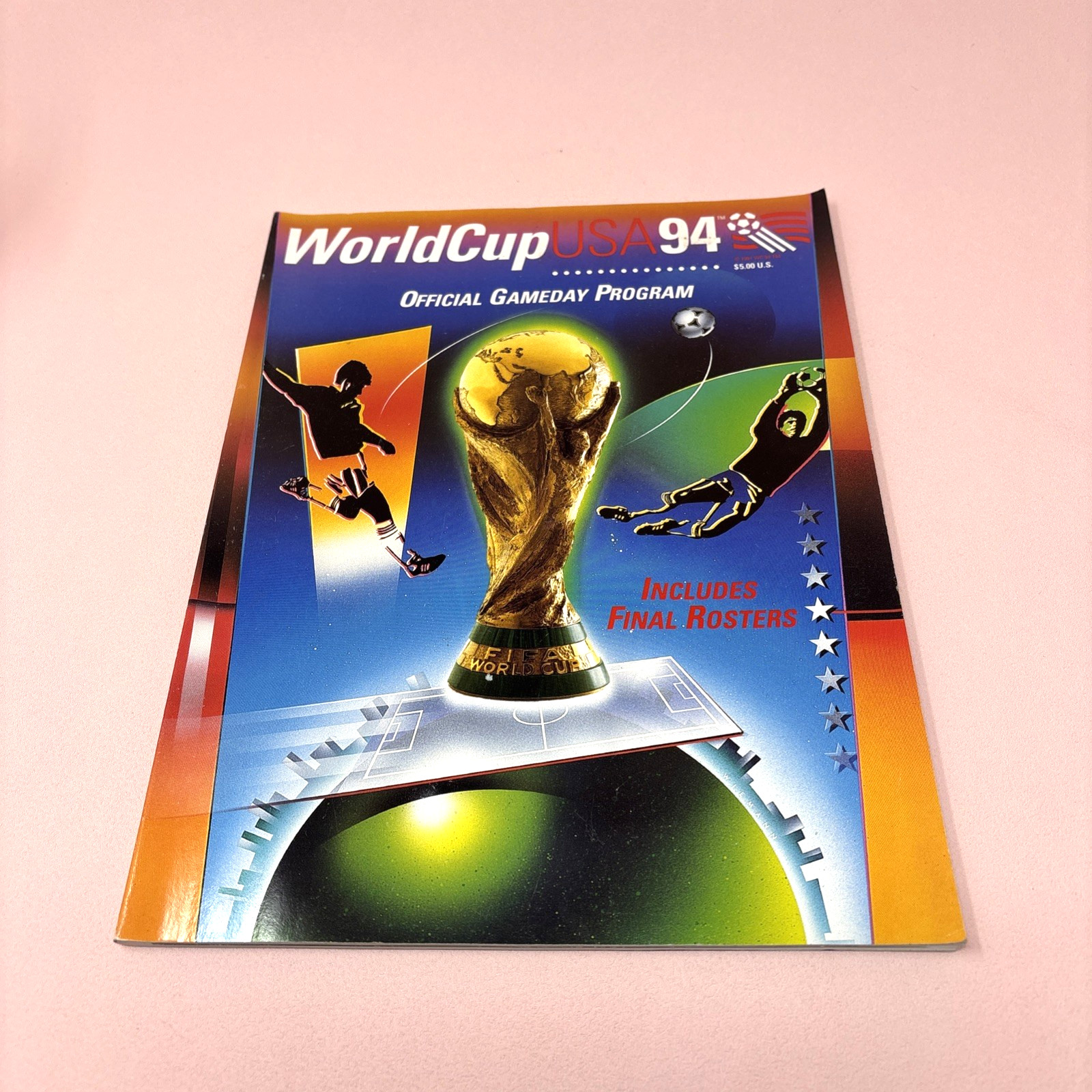 Vintage World Cup USA 94 Official Game Day Program W/Insert Soccer World Cup 94