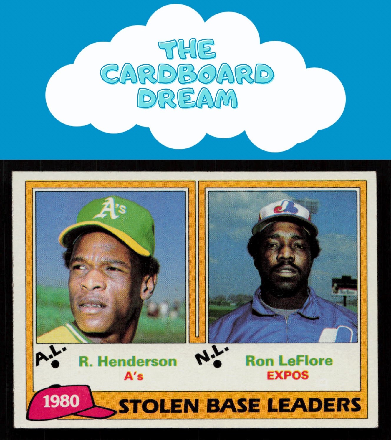 Rickey Henderson HOF / Ron LeFlore 1980 Stolen Base Leaders 1981 Topps #4