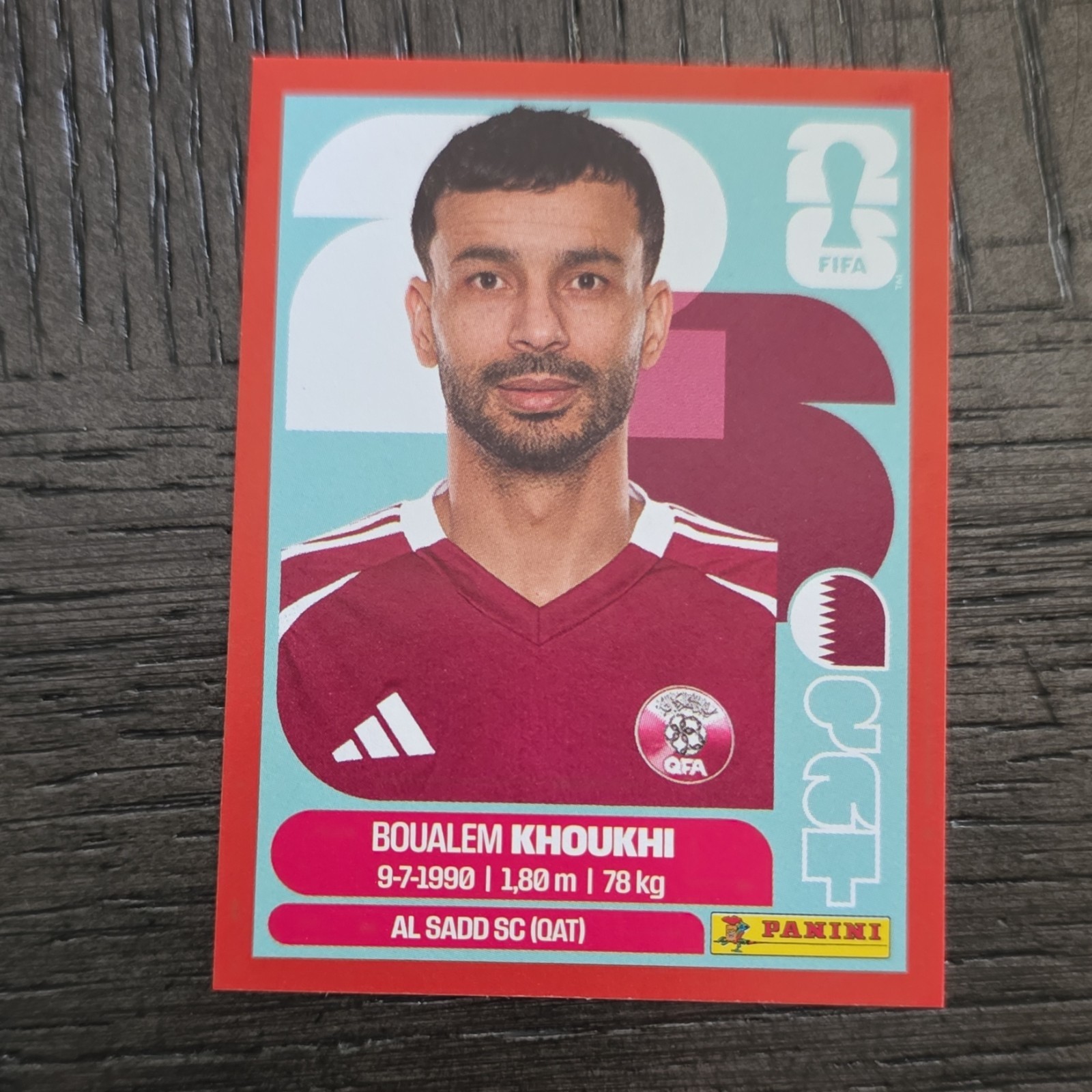 Panini FIFA World Cup Boualem Khoukhi Al Sadd SC (QAT) Soccer Trading Card