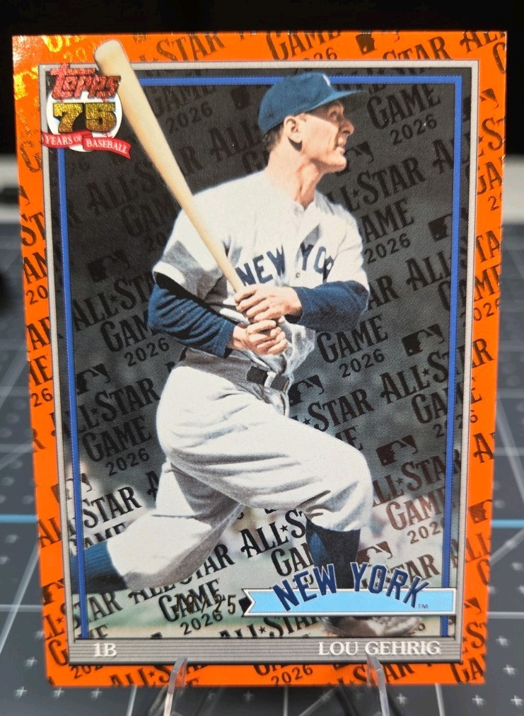 2026 Topps Series 2 Baseball: Lou Gehrig #91B2-30 Orange All-Star Parallel /25