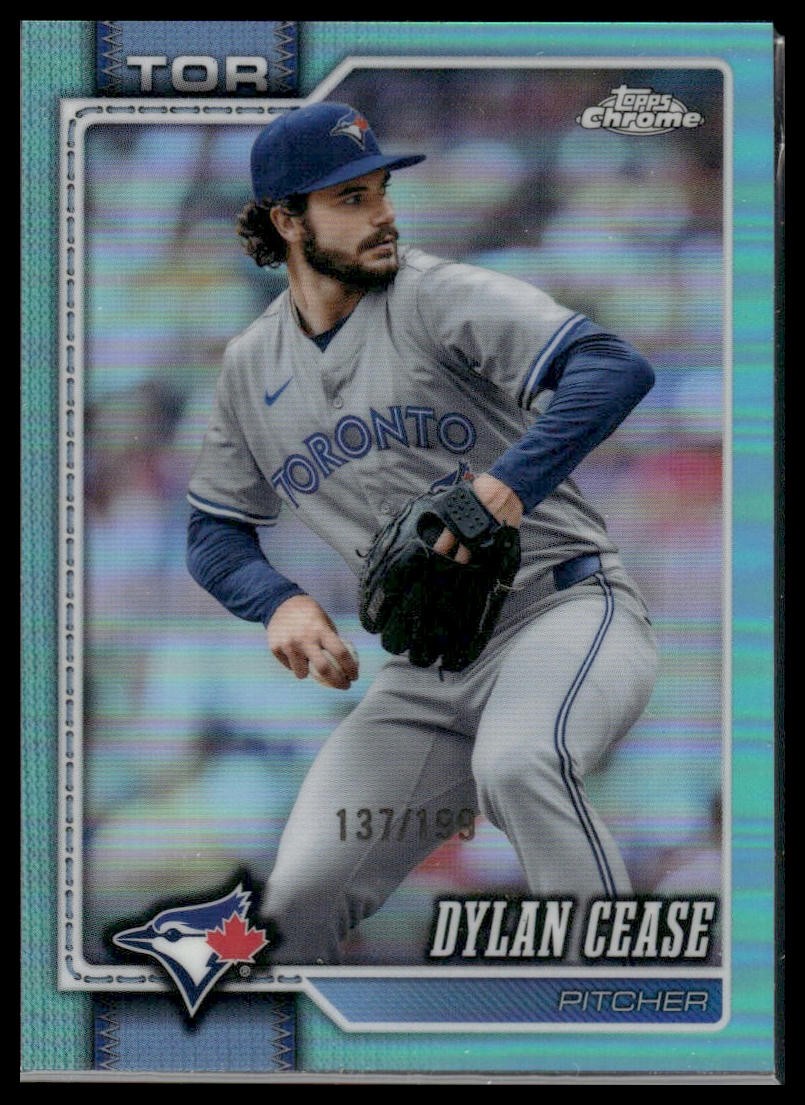 Dylan Cease 2026 Topps Chrome #208 Aqua X-Fractors Toronto Blue Jays #/199