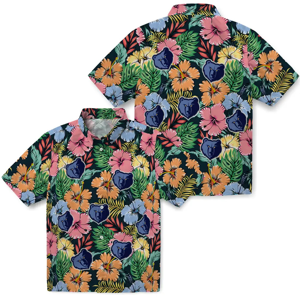 Memphis Basketball Team Grizzliess Hawaiian Button Down Shirt Unisex Adult S-5XL